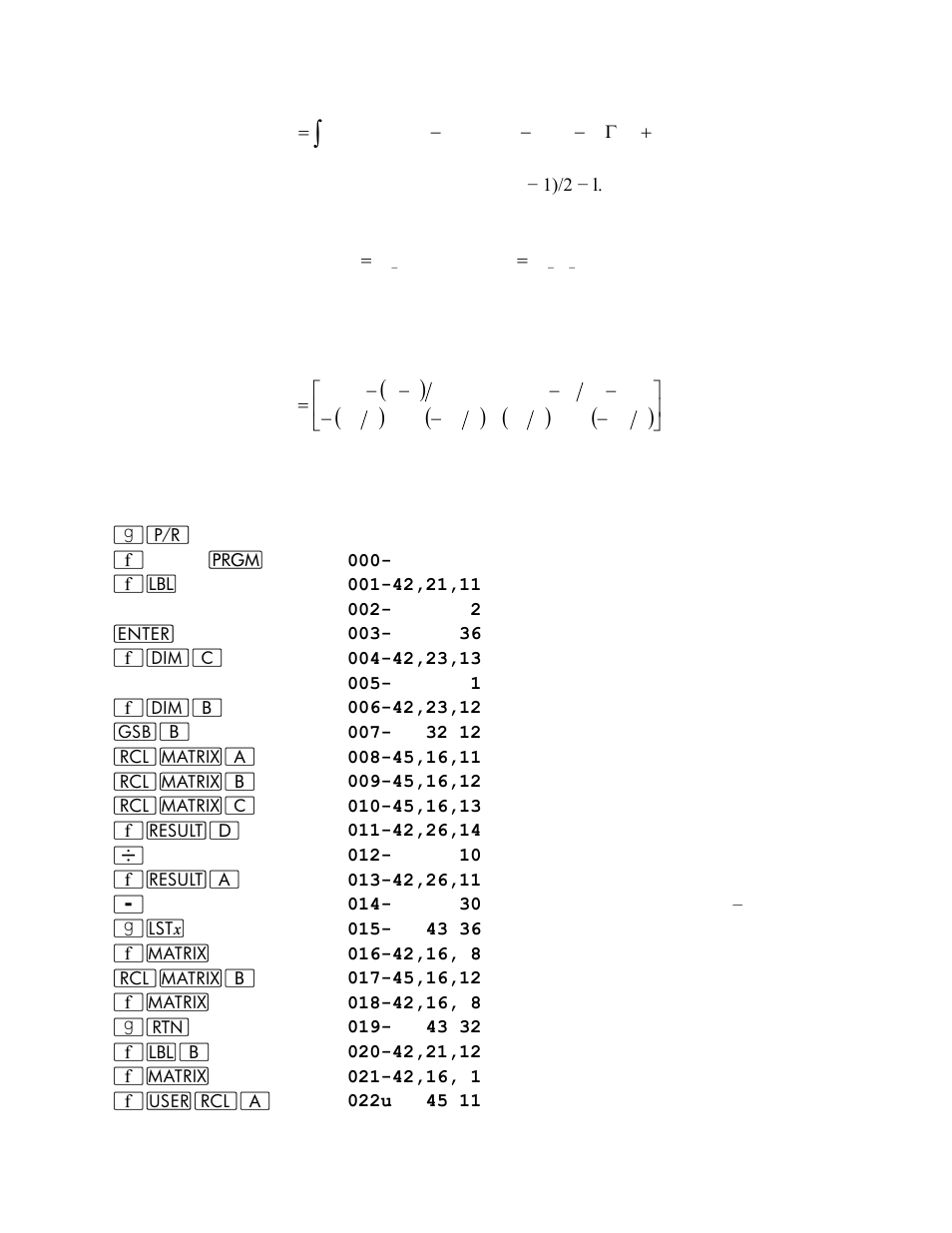 Keystrokes display | HP 15c User Manual | Page 104 / 186