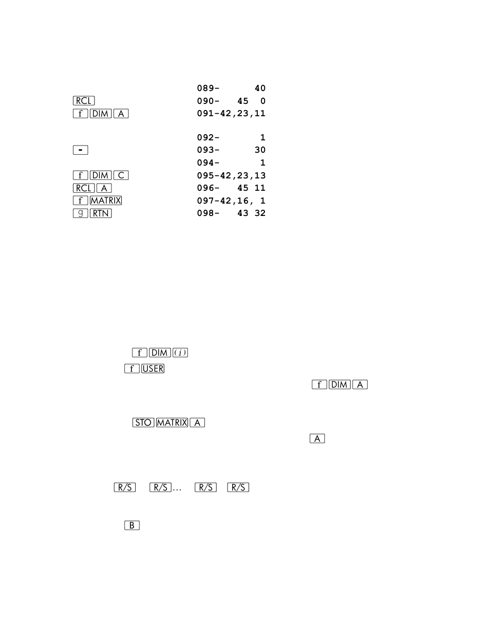 Keystrokes display | HP 15c User Manual | Page 123 / 186