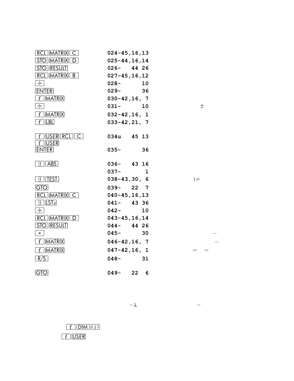 Keystrokes display | HP 15c User Manual | Page 132 / 186