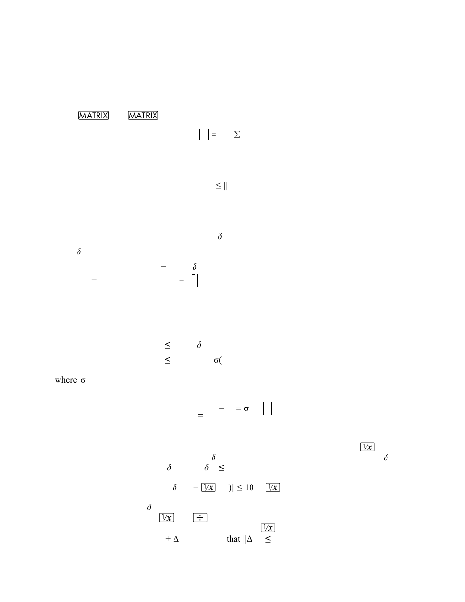 Backward error analysis of matrix inversion | HP 15c User Manual | Page 168 / 186