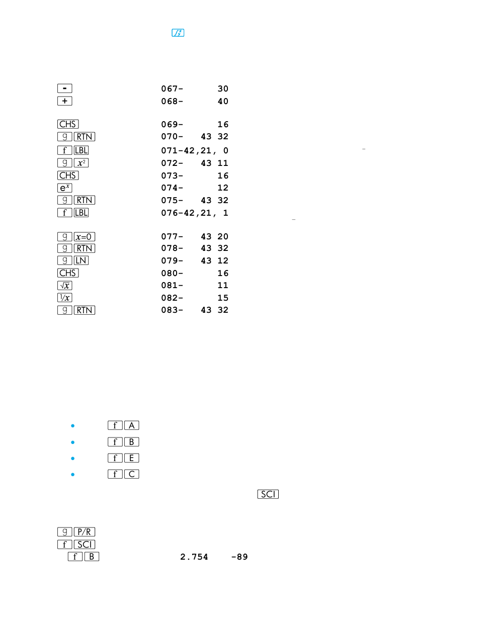 Keystrokes display | HP 15c User Manual | Page 54 / 186