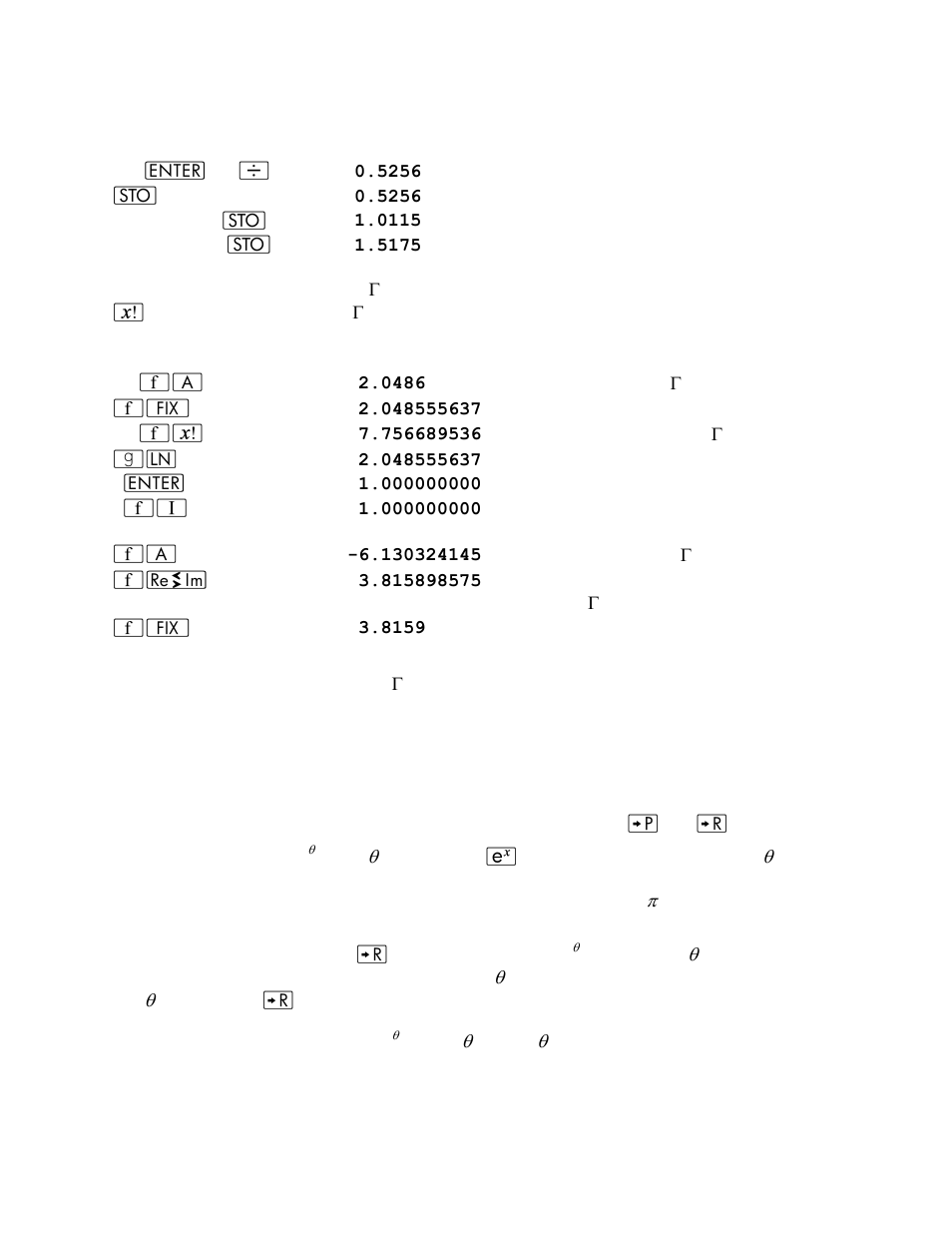 Trigonometric modes | HP 15c User Manual | Page 58 / 186