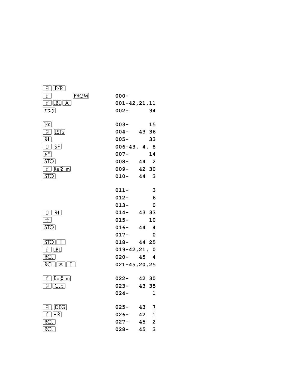 Calculating the n th roots of a complex number, Keystrokes display | HP 15c User Manual | Page 67 / 186