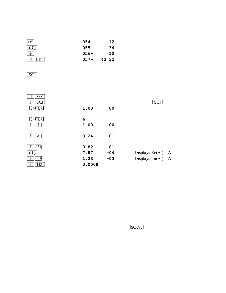 Complex potentials, Keystrokes display | HP 15c User Manual | Page 76 / 186