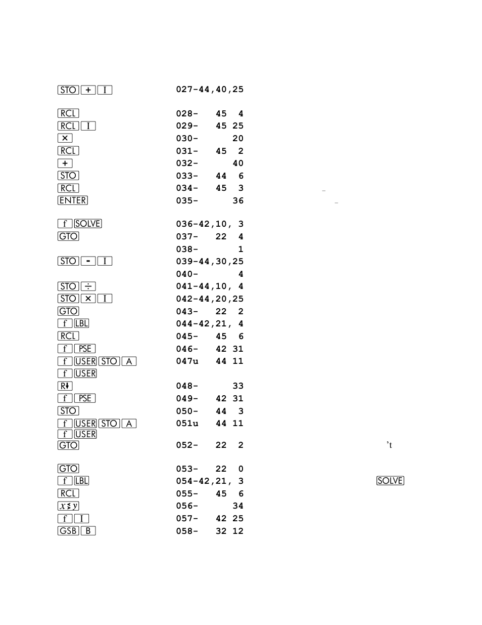 Keystrokes display | HP 15c User Manual | Page 78 / 186