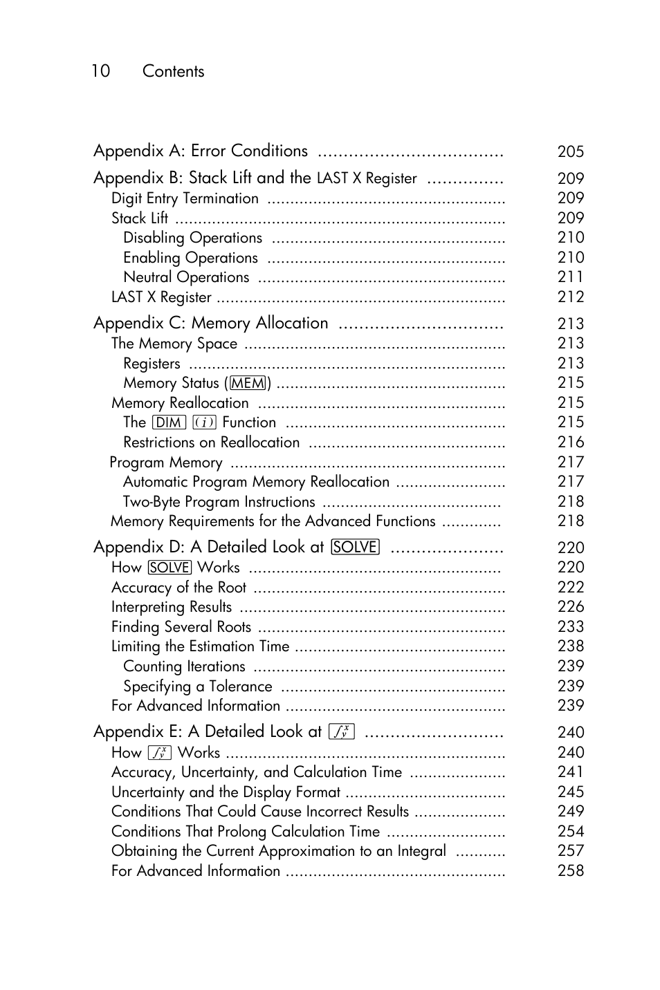 HP 15c User Manual | Page 10 / 288