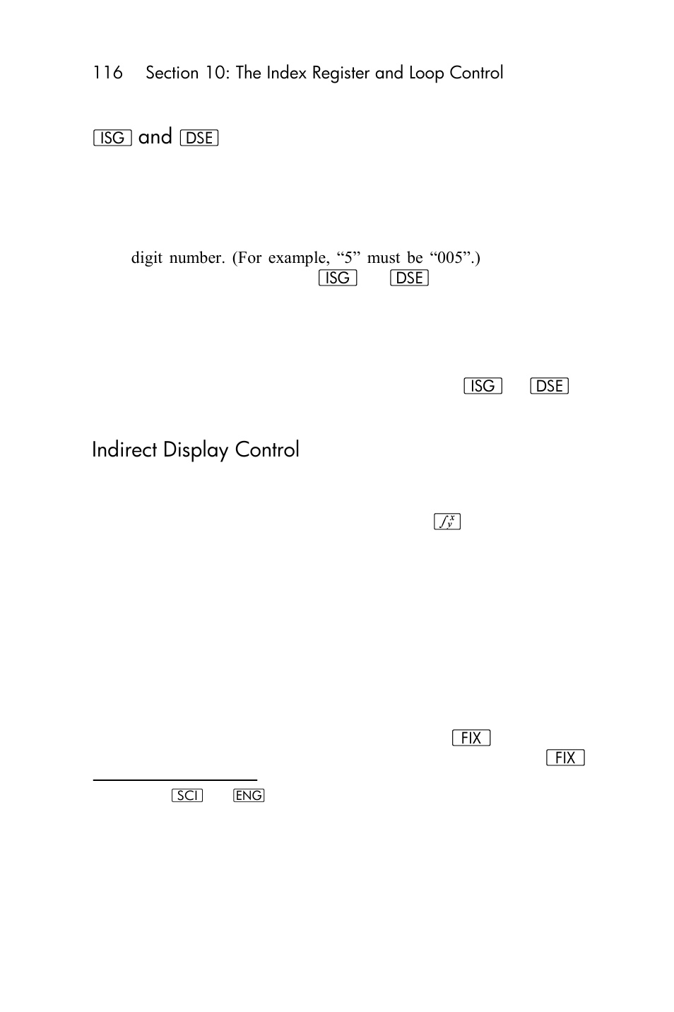 Indirect display control | HP 15c User Manual | Page 116 / 288