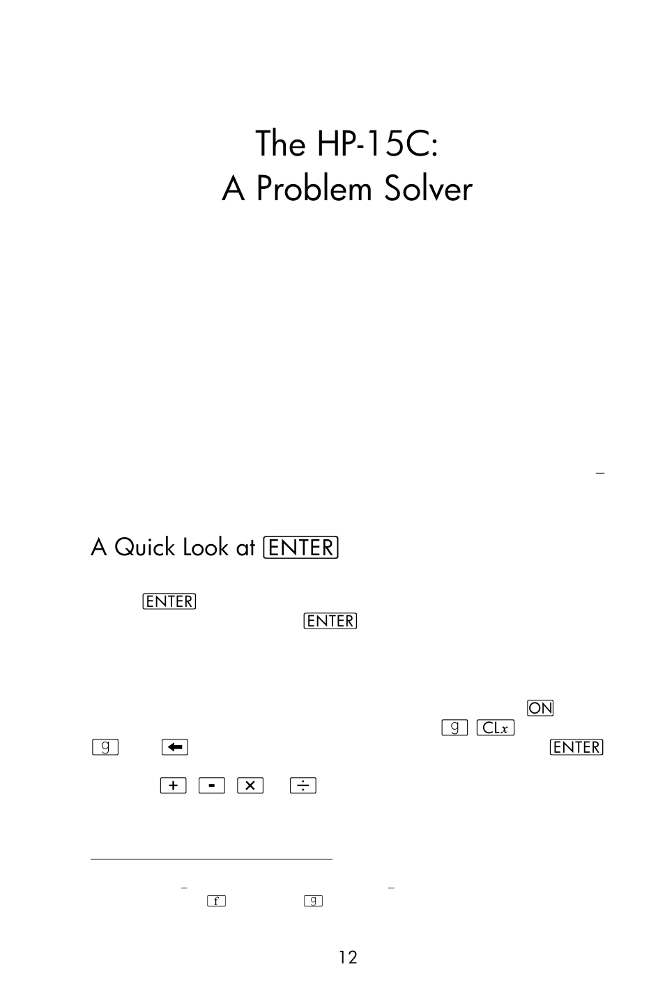 The hp-15c: a problem solver, A quick look at v | HP 15c User Manual | Page 12 / 288