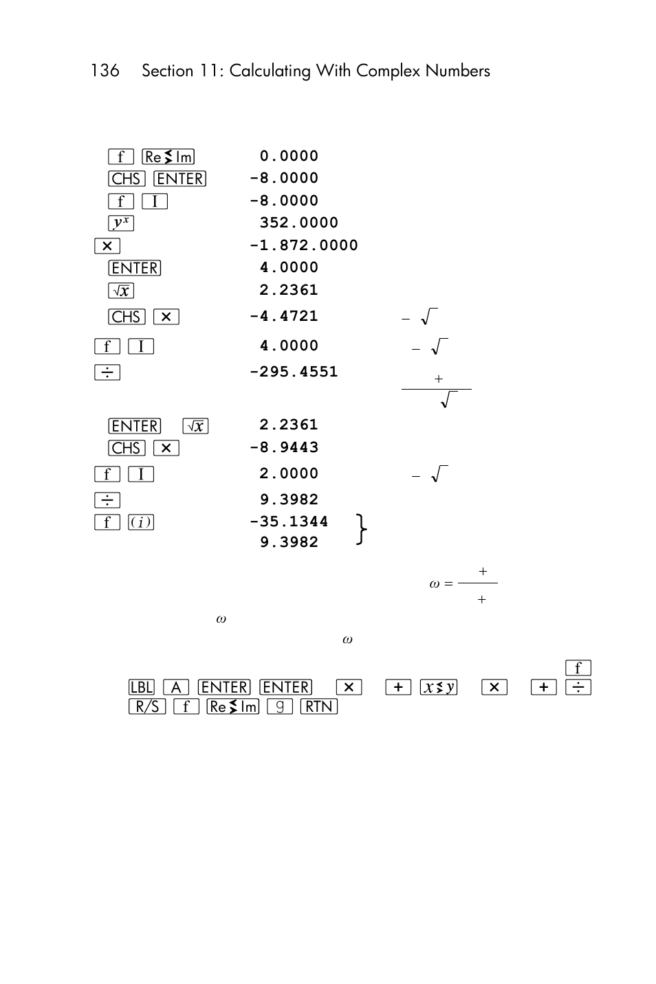 HP 15c User Manual | Page 136 / 288