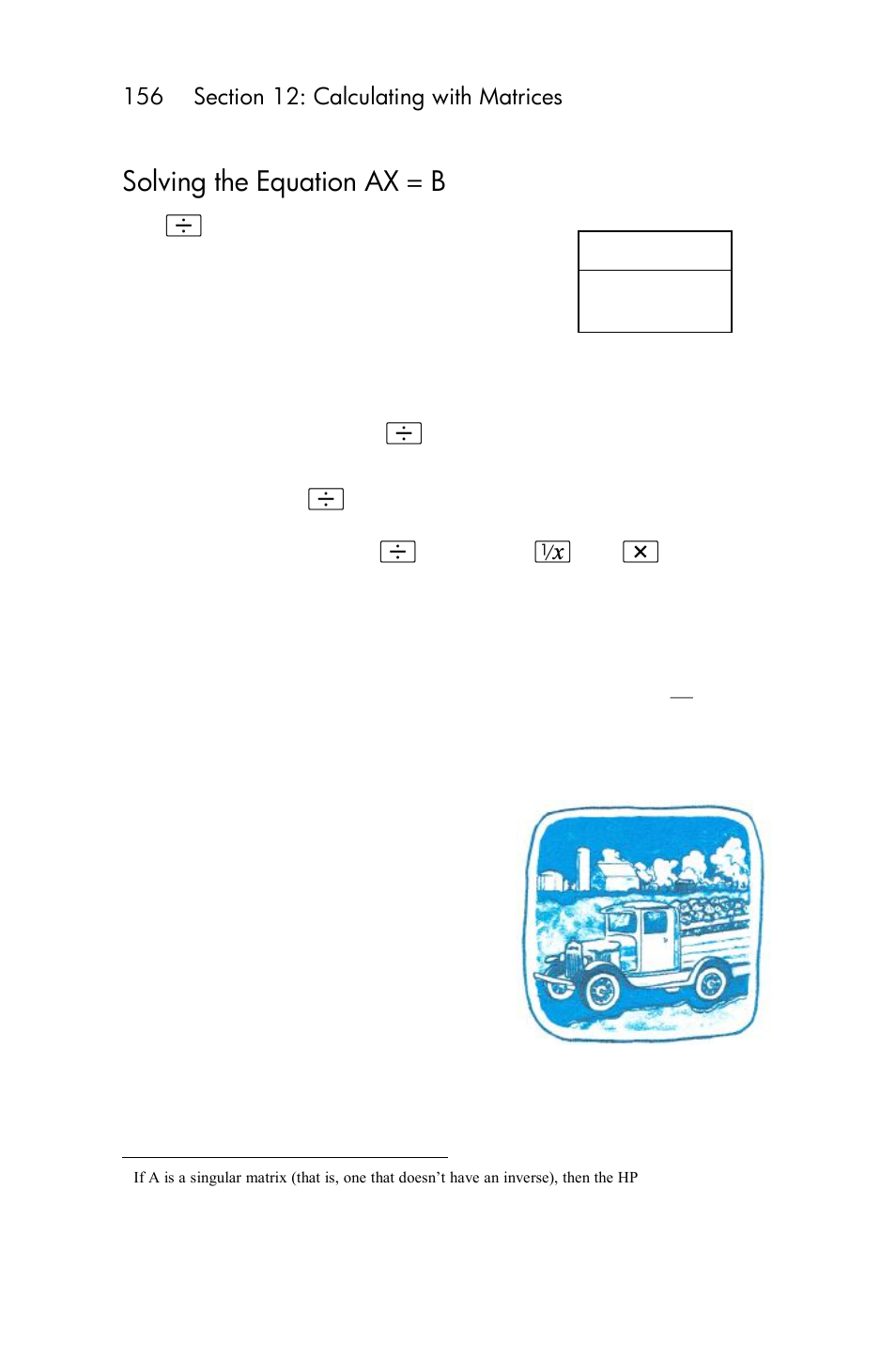 Solving the equation ax = b | HP 15c User Manual | Page 156 / 288