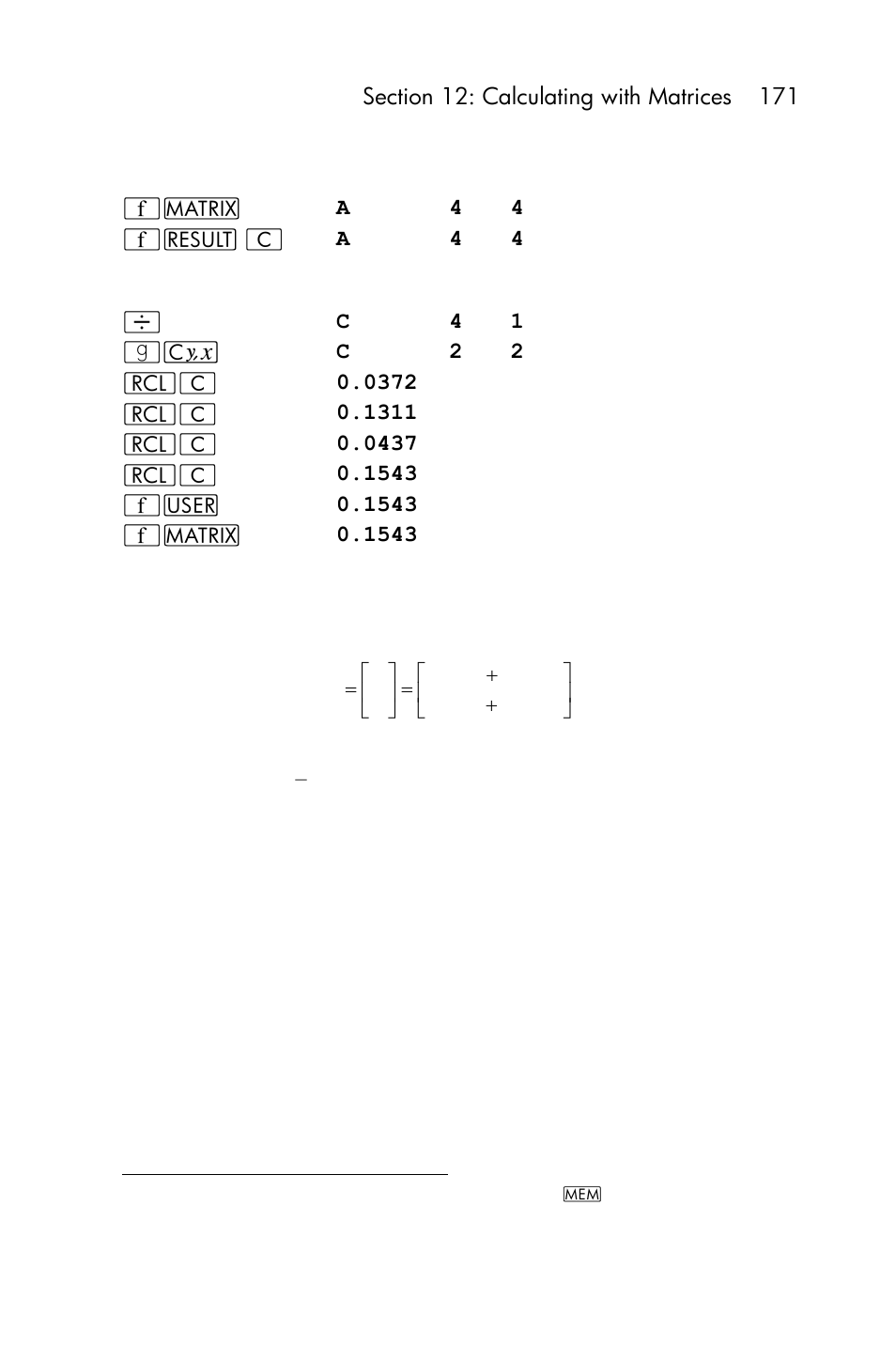 HP 15c User Manual | Page 171 / 288