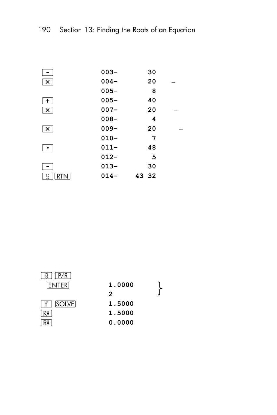 HP 15c User Manual | Page 190 / 288