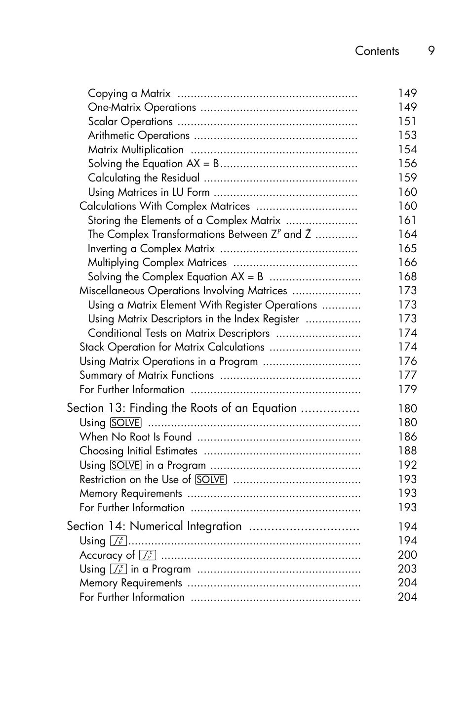 HP 15c User Manual | Page 9 / 288