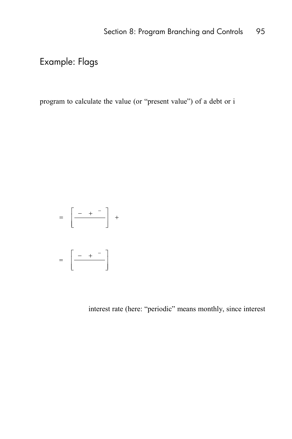 Example: flags | HP 15c User Manual | Page 95 / 288