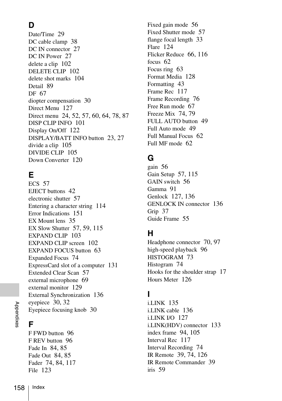 Sony PMW-EX3 User Manual | Page 158 / 162