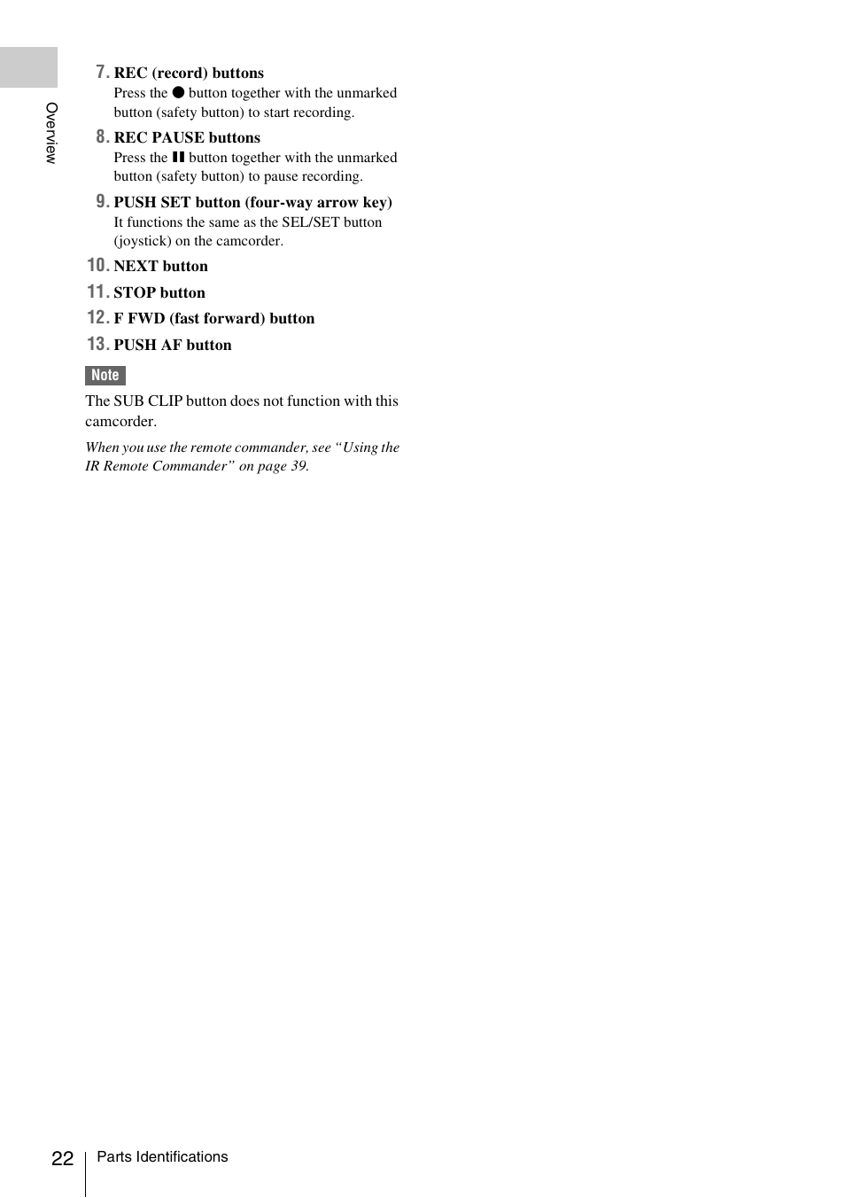 Sony PMW-EX3 User Manual | Page 22 / 162