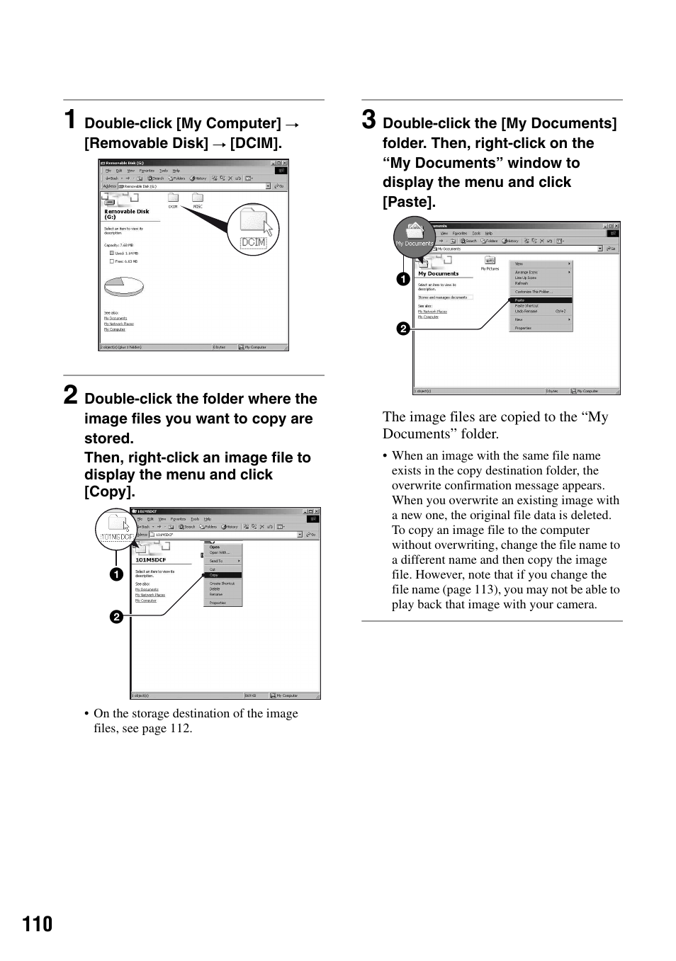 Sony DSLR-A100 User Manual | Page 110 / 159