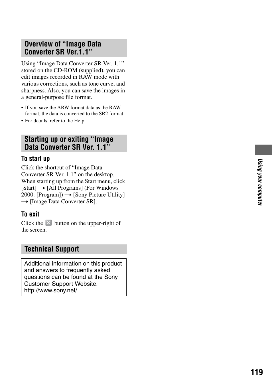 Sony DSLR-A100 User Manual | Page 119 / 159