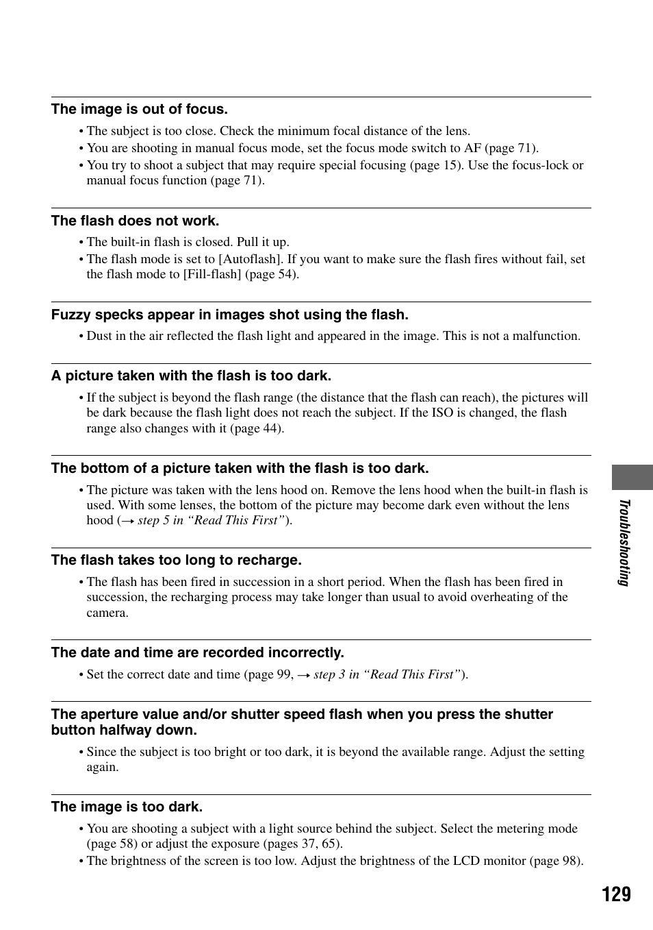 Sony DSLR-A100 User Manual | Page 129 / 159