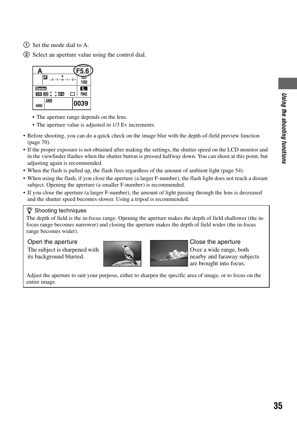 Sony DSLR-A100 User Manual | Page 35 / 159