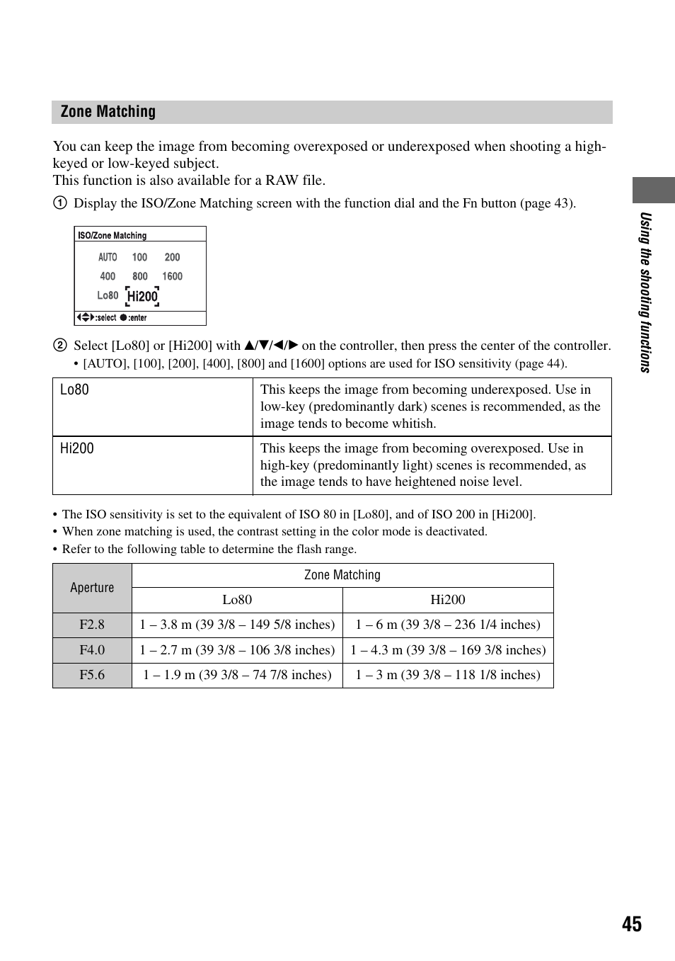 Sony DSLR-A100 User Manual | Page 45 / 159