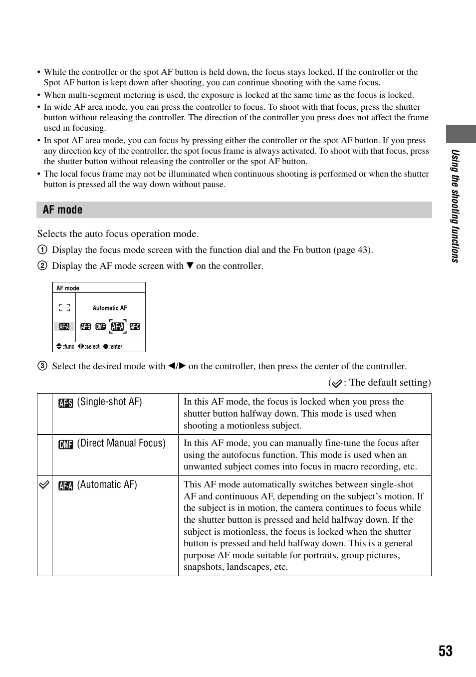 Sony DSLR-A100 User Manual | Page 53 / 159