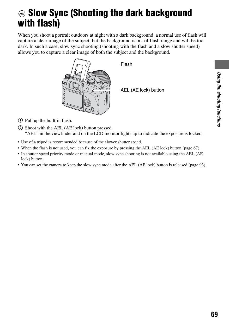 Sony DSLR-A100 User Manual | Page 69 / 159