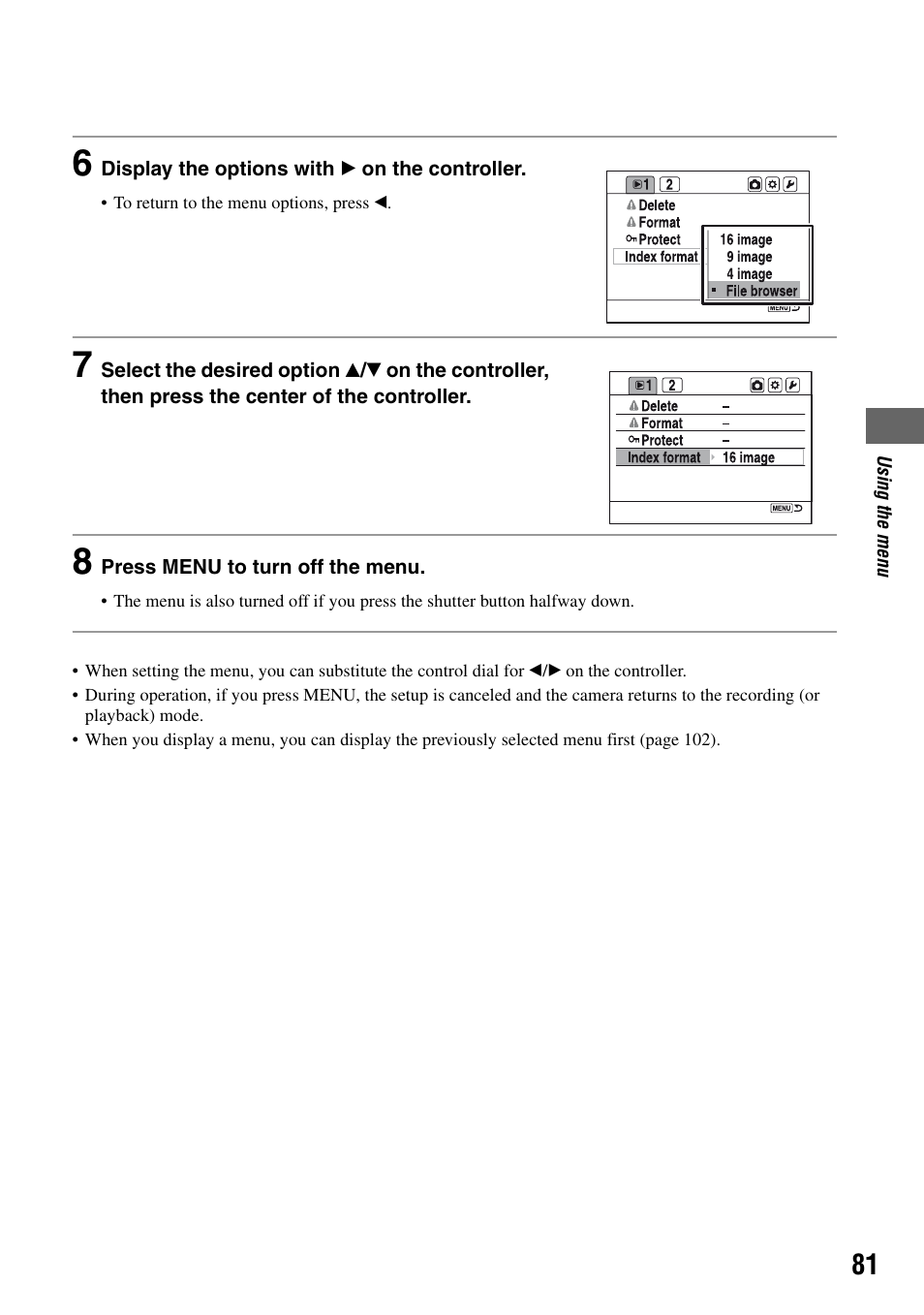 Sony DSLR-A100 User Manual | Page 81 / 159