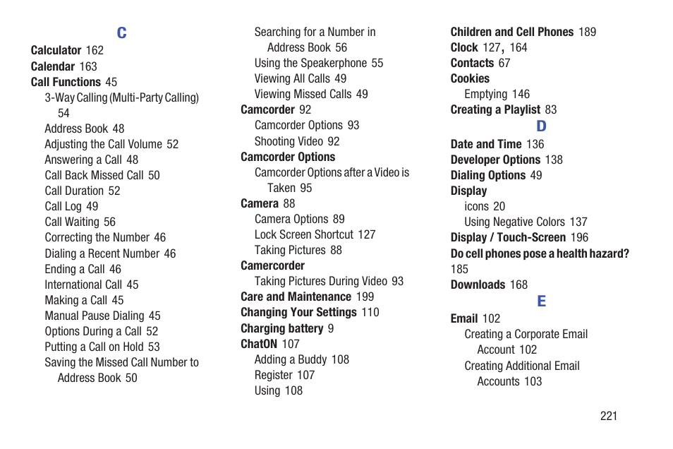 Samsung Galaxy S III User Manual | Page 227 / 232