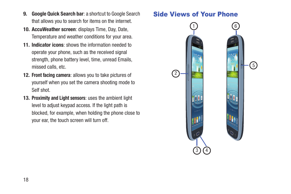 Side views of your phone | Samsung Galaxy S III User Manual | Page 24 / 232