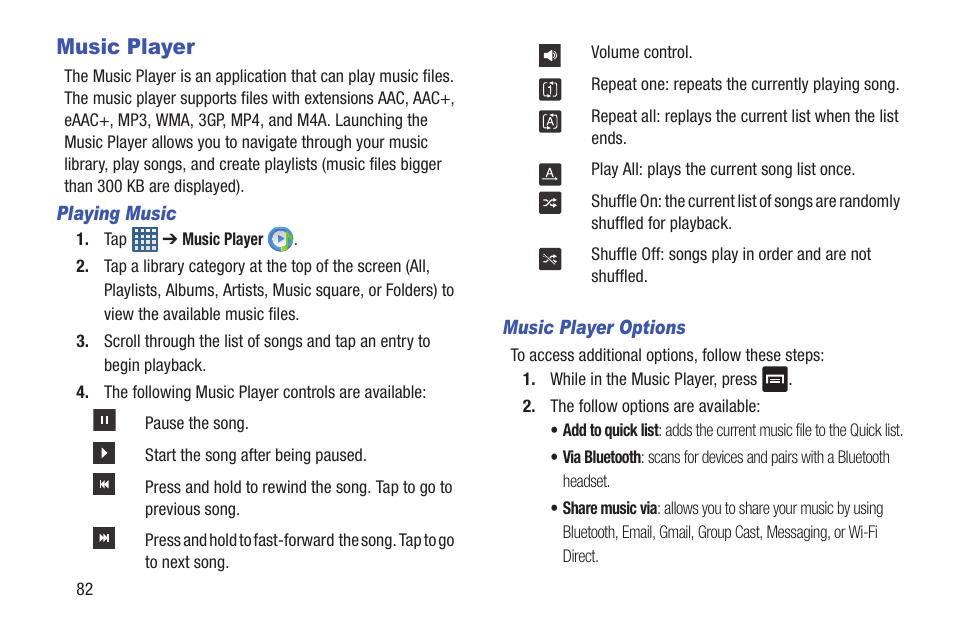 Music player | Samsung Galaxy S III User Manual | Page 88 / 232