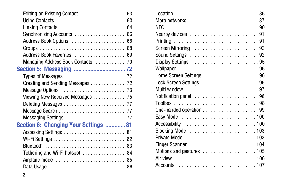 Samsung galaxy S5 User Manual | Page 10 / 214