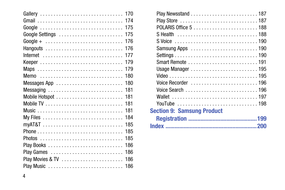 Samsung galaxy S5 User Manual | Page 12 / 214