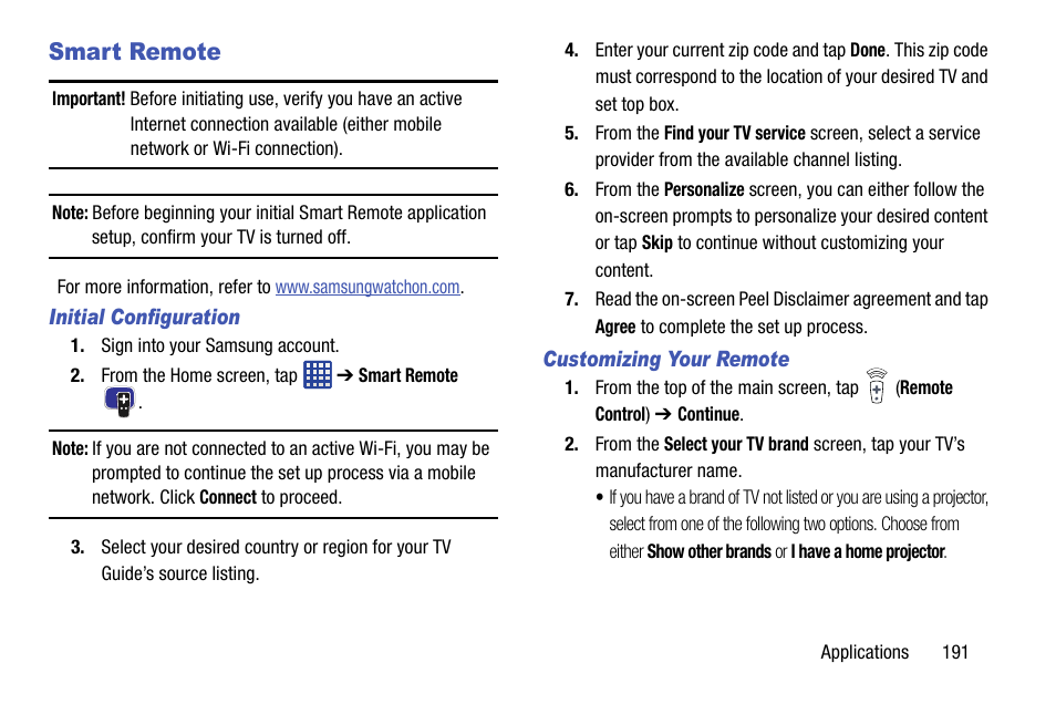 Smart remote, Vices. for more information | Samsung galaxy S5 User Manual | Page 199 / 214