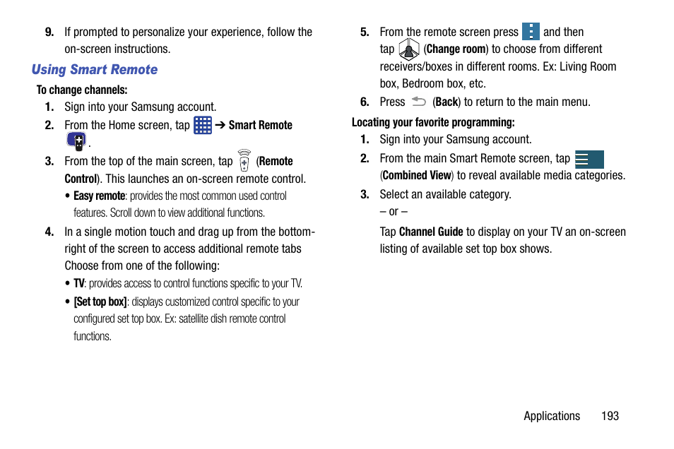 Samsung galaxy S5 User Manual | Page 201 / 214