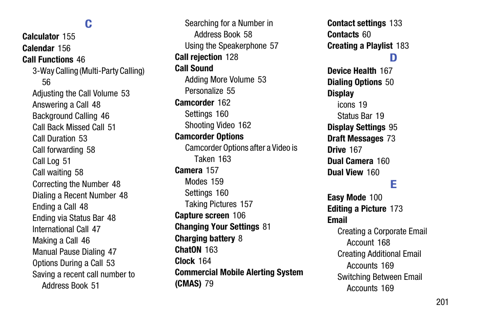 Samsung galaxy S5 User Manual | Page 209 / 214