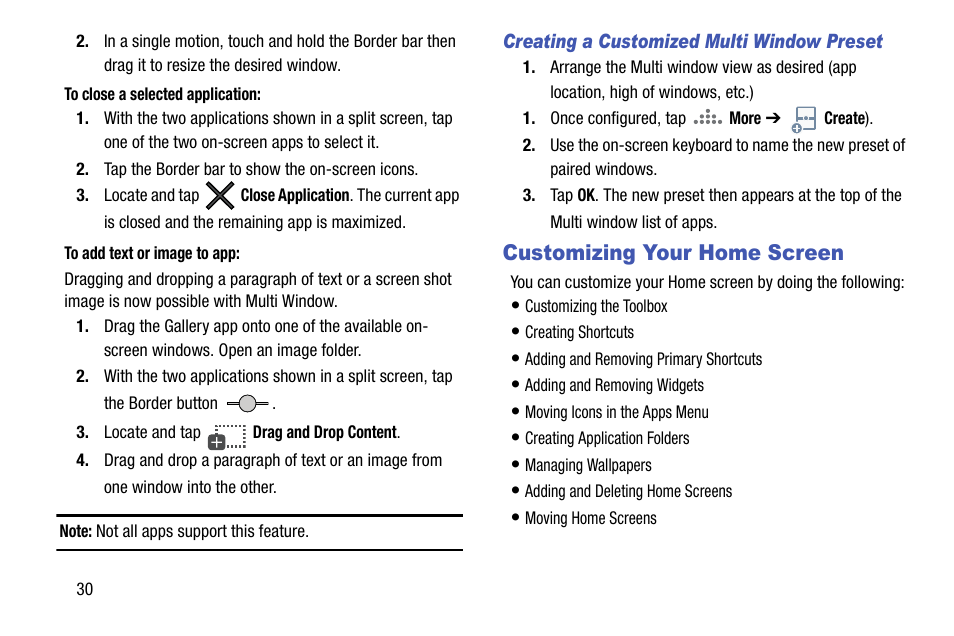 Customizing your home screen | Samsung galaxy S5 User Manual | Page 38 / 214