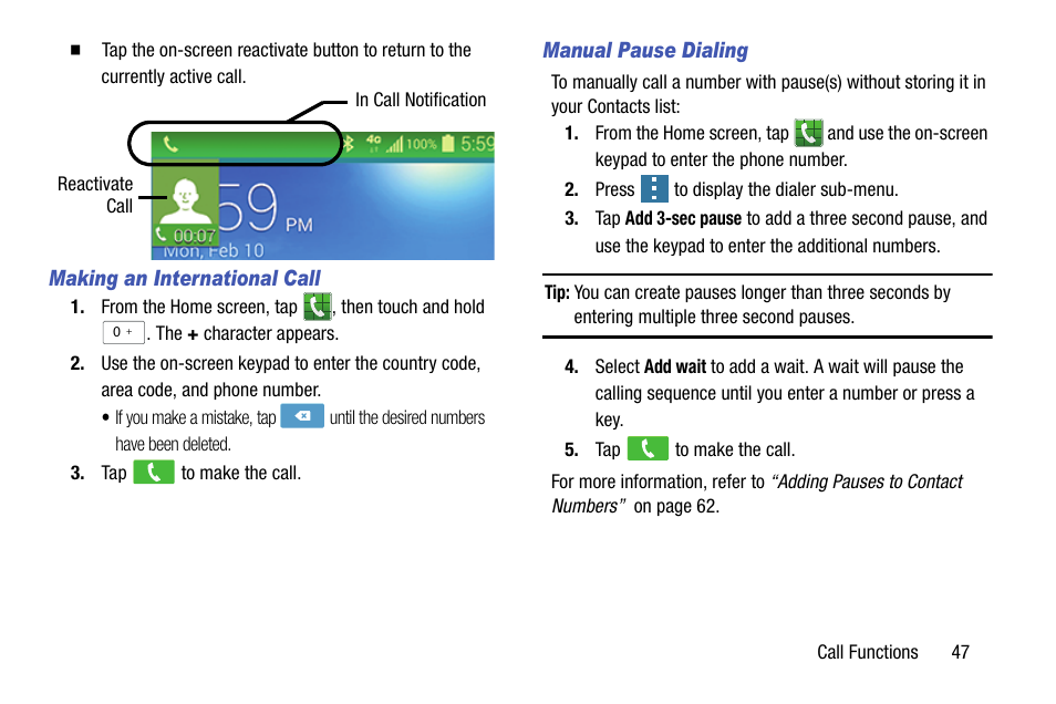 Samsung galaxy S5 User Manual | Page 55 / 214