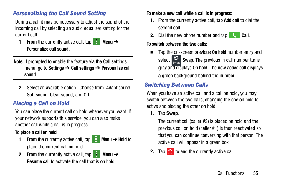 Samsung galaxy S5 User Manual | Page 63 / 214