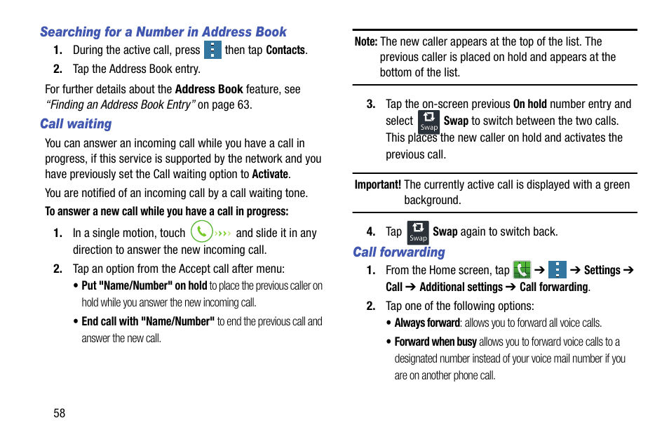 Samsung galaxy S5 User Manual | Page 66 / 214