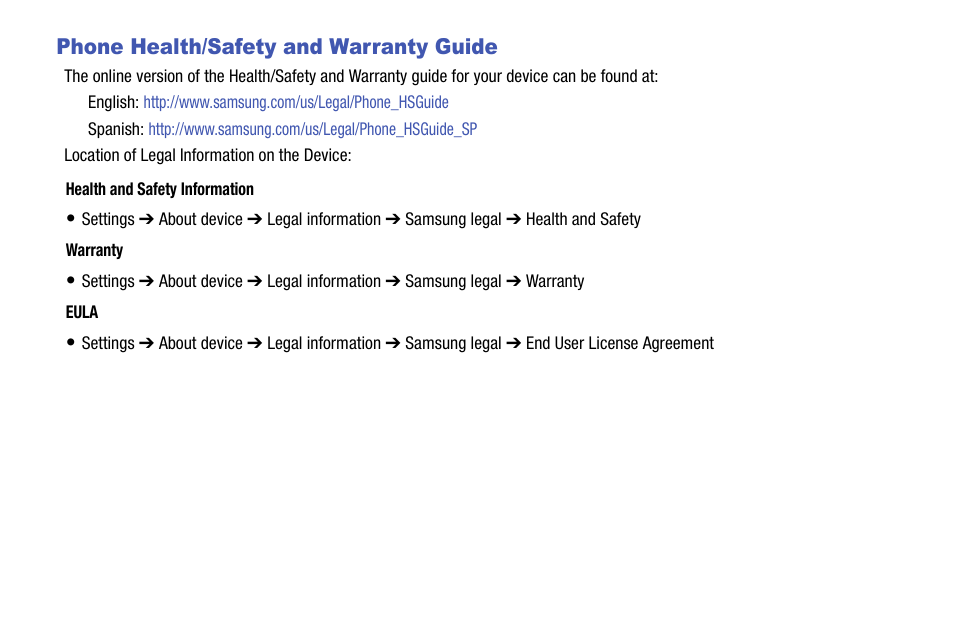 Samsung galaxy S5 User Manual | Page 8 / 214