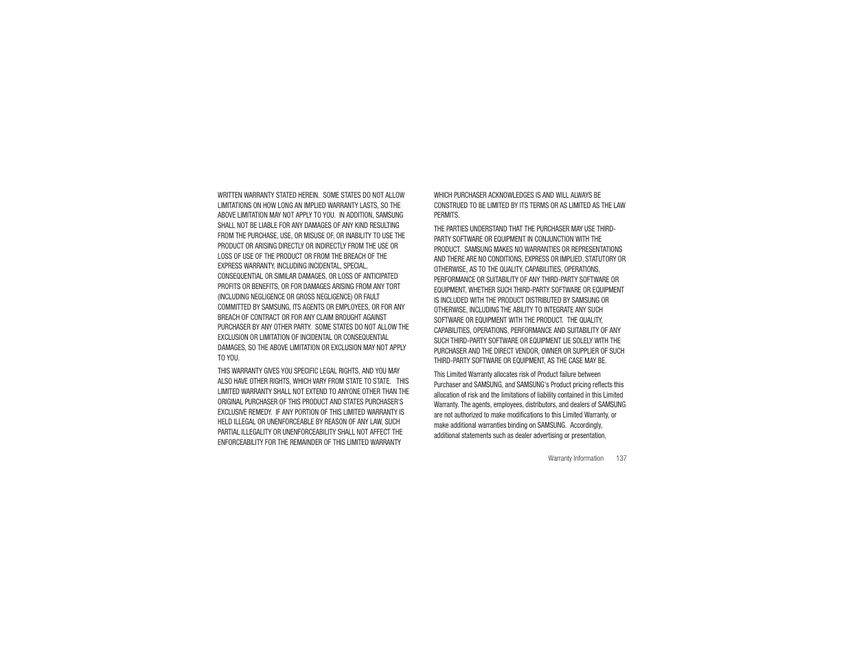 Samsung Gusto User Manual | Page 142 / 152