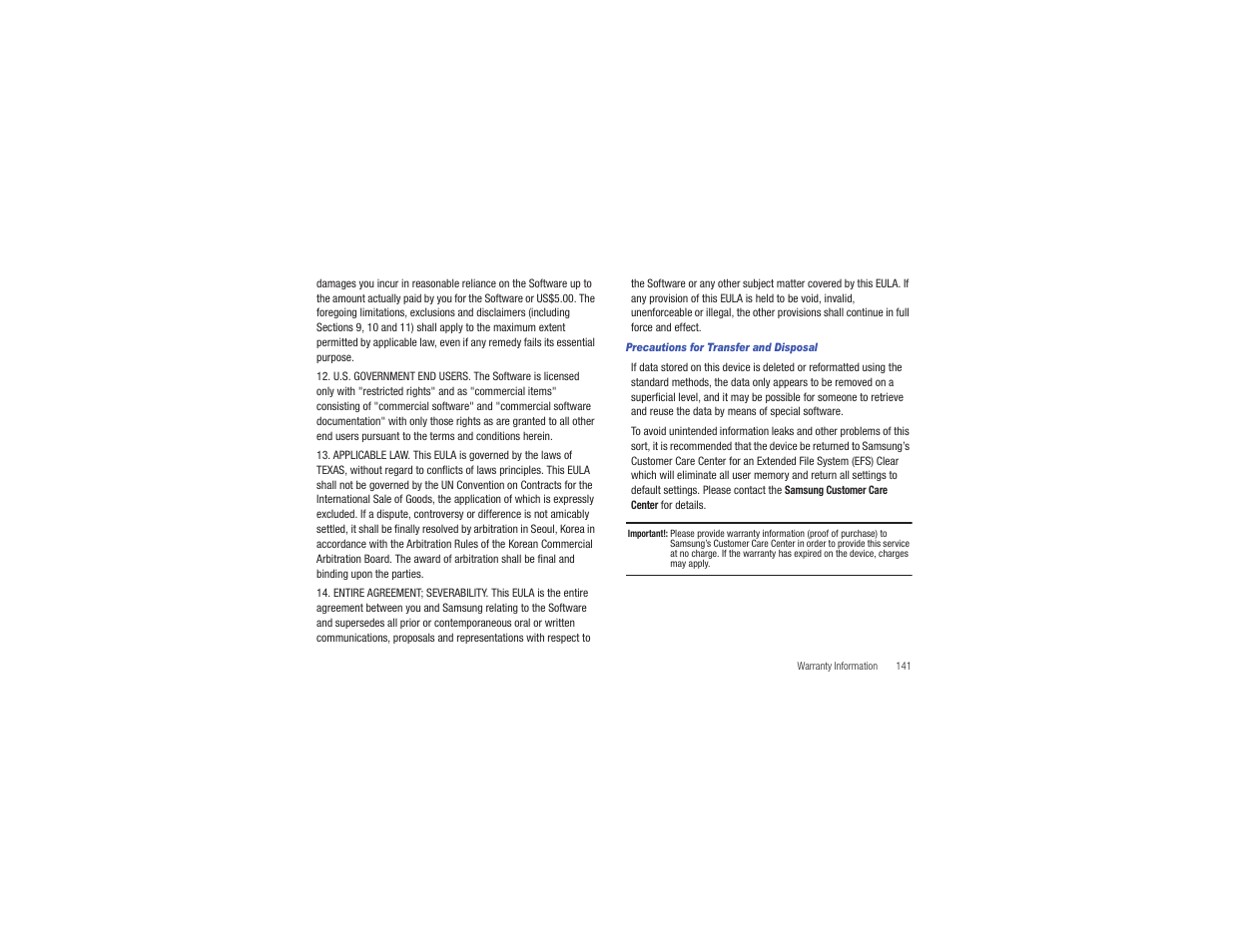 Samsung Gusto User Manual | Page 146 / 152