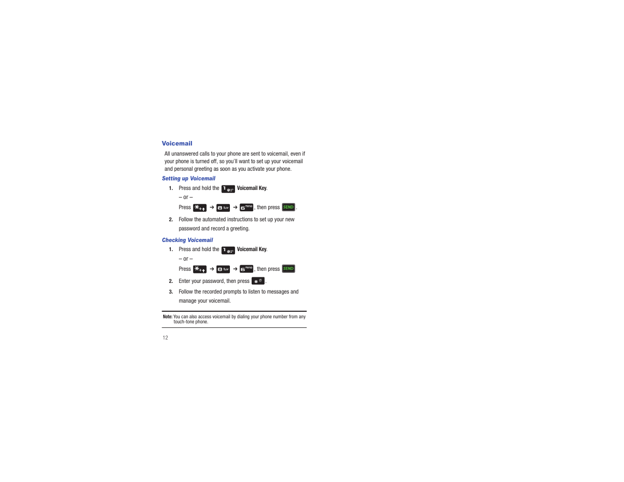 Voicemail | Samsung Gusto User Manual | Page 17 / 152