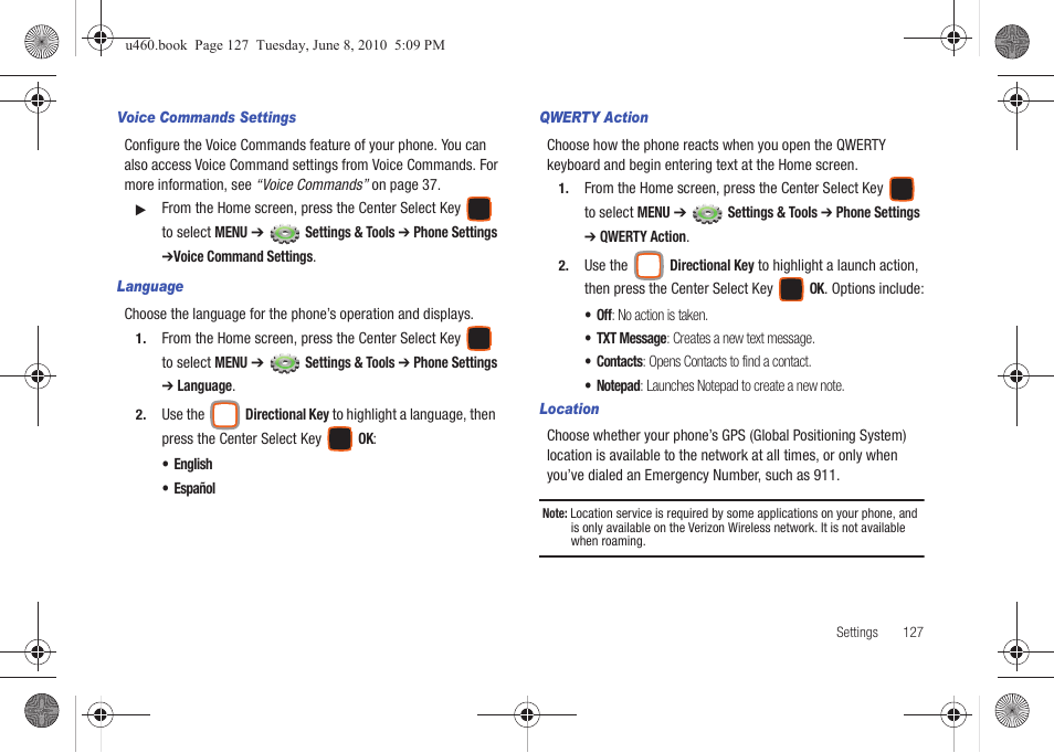 Samsung intensity 2 User Manual | Page 132 / 193