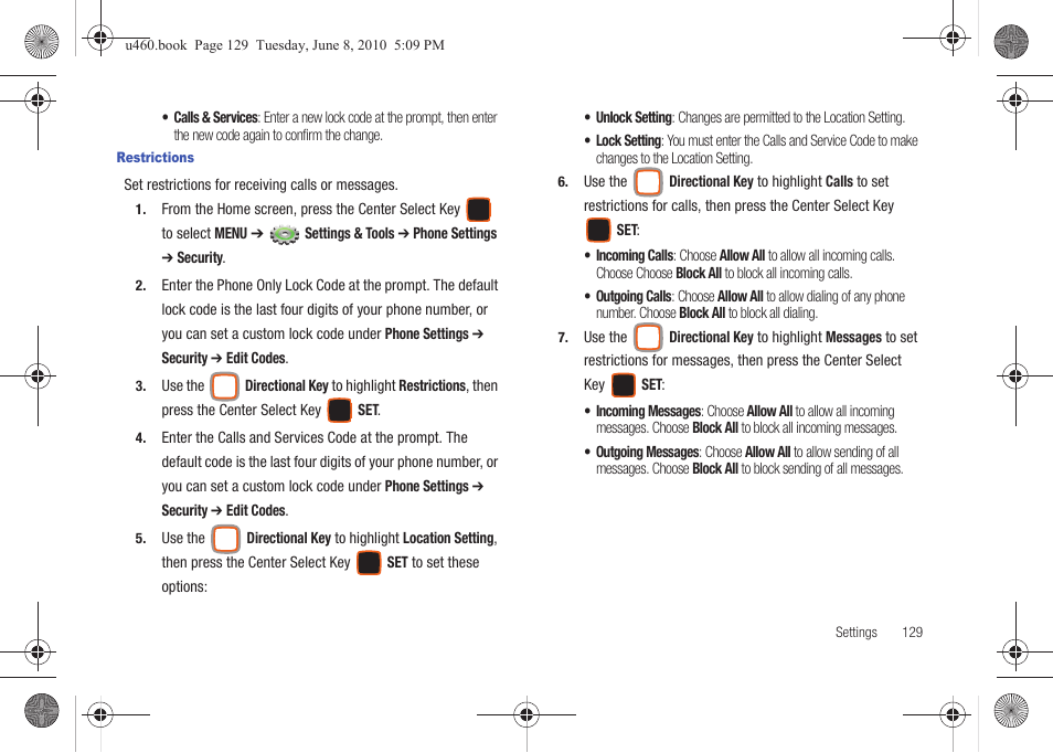 Samsung intensity 2 User Manual | Page 134 / 193