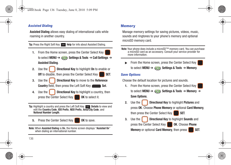 Memory | Samsung intensity 2 User Manual | Page 141 / 193