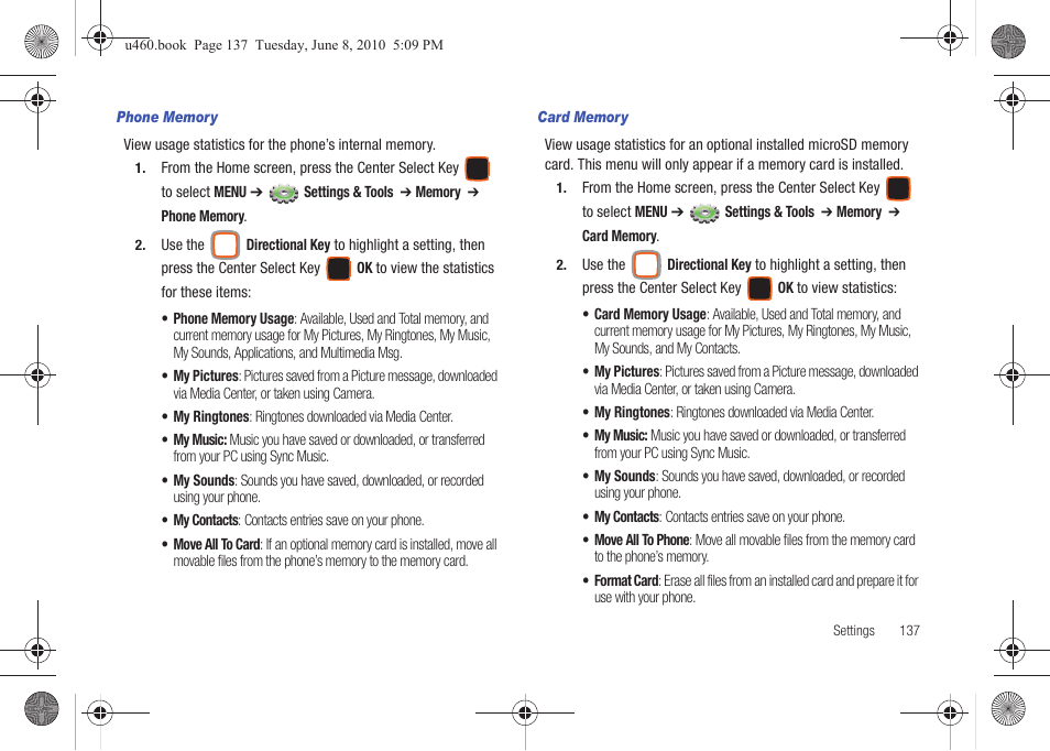 Samsung intensity 2 User Manual | Page 142 / 193