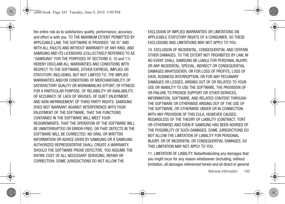 Samsung intensity 2 User Manual | Page 170 / 193