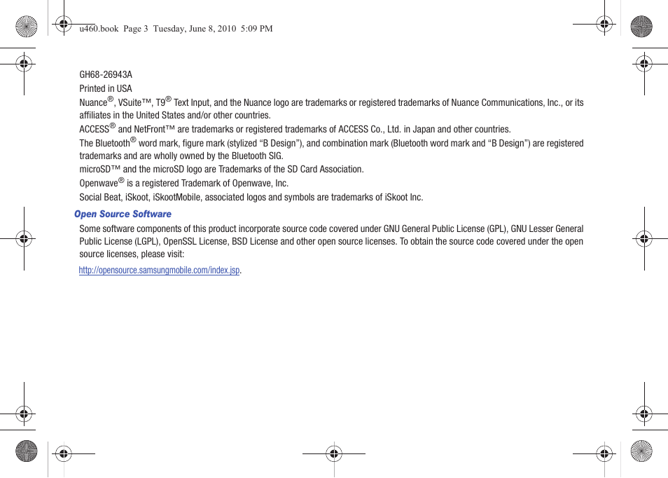 Samsung intensity 2 User Manual | Page 4 / 193